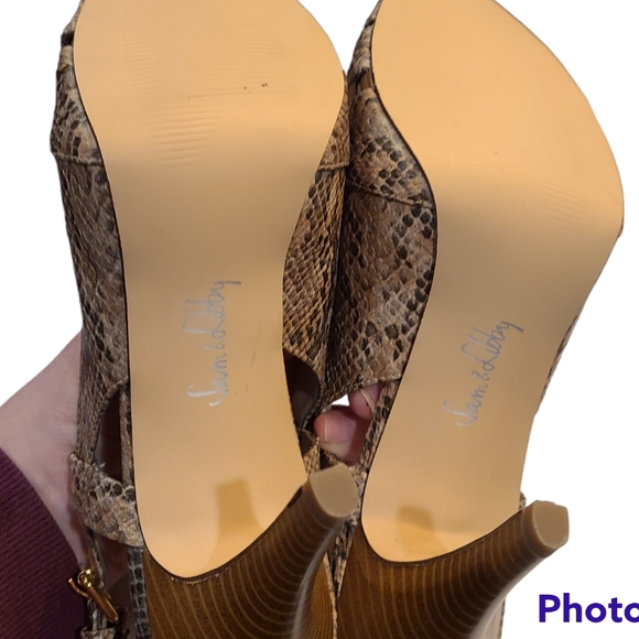NEW Sam & Libby Snakeprint Sling Back Heels size 9 - Picture 8 of 10